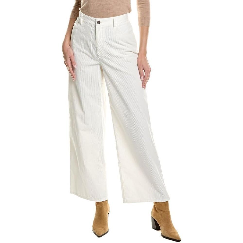 Lafayette 148 Wide Crop Leg Pant Ivory Size 6